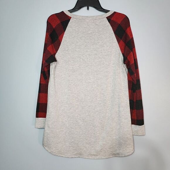 Red & Black Buffalo Long Sleeve Tunic - Picture 3 of 8